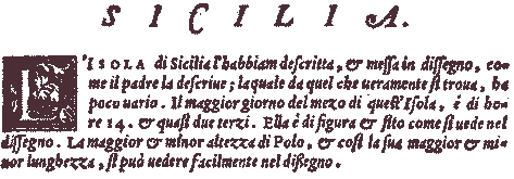 Leandro Alberti, Descrittione di tutta Italia, La Sicilia, didascalia