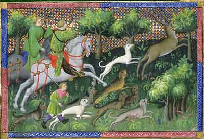 Le livre de chasse de Gaston Phébus, folio 77 (©BNF)