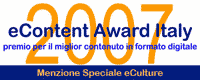 eContentAward Italy 2007 - Menzione speciale sezione eCulture