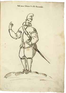 Disegno a china raffigurante Masaniello dalla Relazione del tumulto di Napoli (1647)