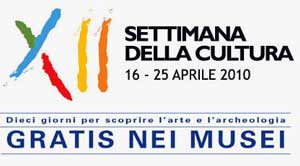 Undicesima settimana della cultura - 18-26 aprile 2009 - logo - collegamento alla pagina web del MIBAC